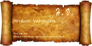 Hrubos Veronika névjegykártya
